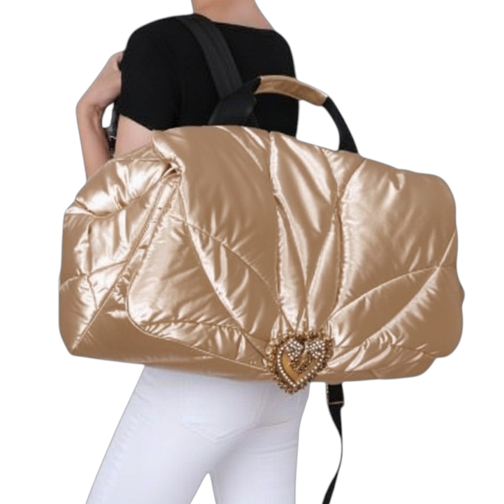 Dolce & Gabbana Pearl Devotion Heart Oversized Nylon Backpack - Picture 2 of 5